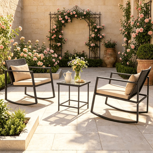 Piece outdoor rocking bistro - 3-piece,