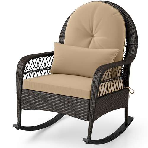 Outdoor wicker rocking chair - wicker,