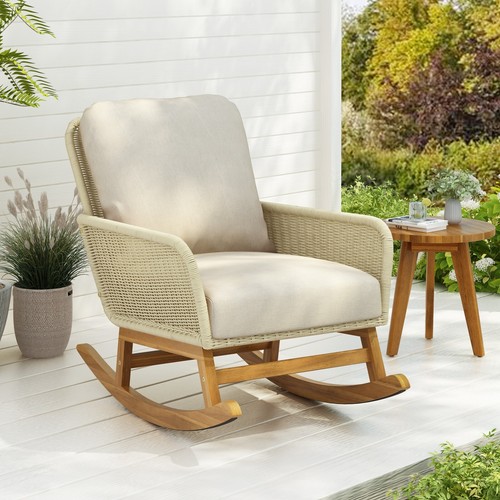 Indoor outdoor wicker rocking - outdoor,
