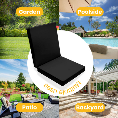 High back chair - high, pads