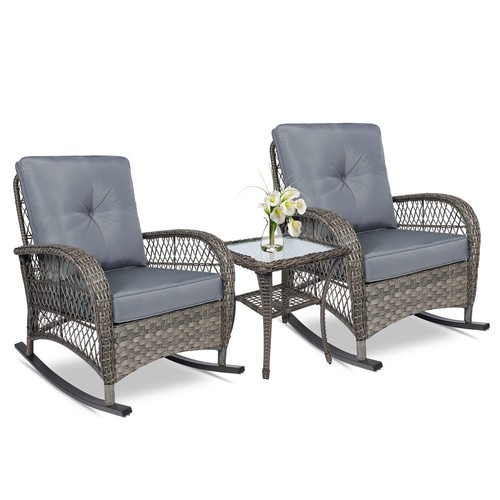 Outdoor wicker rocking - outdoor, chair