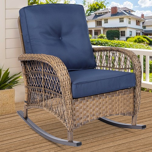 Patio rocking chair - chair, rattan
